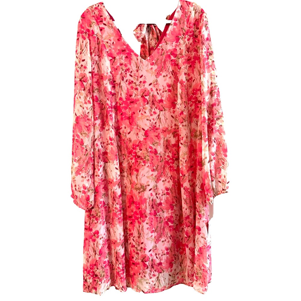INC International Concepts Women's Dress for Macy's Pink Floral Large
